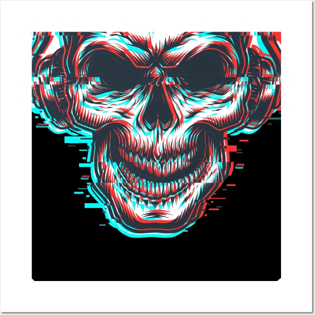 Skull Face Wall Art by aquariart